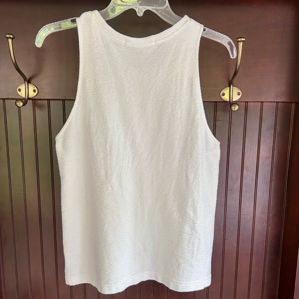 OSKAR THE LABEL Textured High Neck Tank Top Basic Minimalist Quiet Luxury Sz XS - Picture 9 of 11